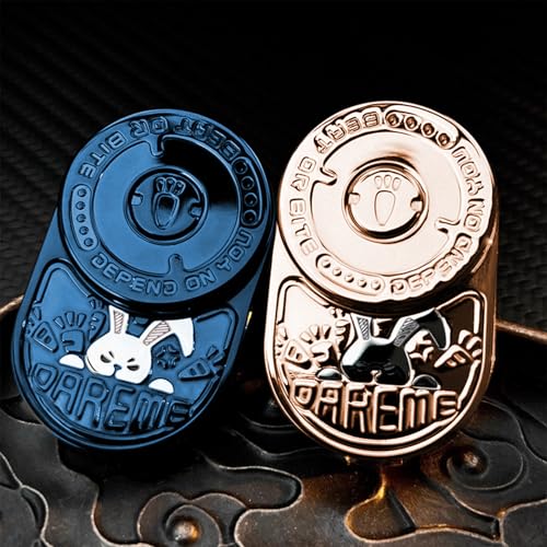 Desperate Rabbit Fidget Slider, Stainless Steel Metal EDC Fidget Toys Adults Executive Desk Toy for Keep Focus & Stress Relief (Mix Blue) - color: Mix Blue