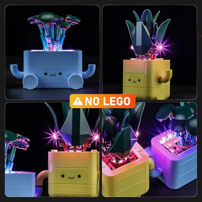 LIGHTAILING Led Light for Lego-10349 Happy Plants - Valentine’s Day Edition - Easy Install, Hidden Wiring, Home Decor & Gift-Ready (Model Not Included) - style: (Only Light) Valentine's Happy Plants