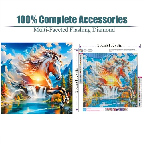 ajepon Horse Diamond Art Kits for Adults 14X14 inch - color: G9340