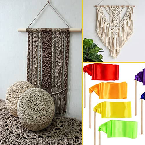 Wooden Dowel Rods Wood Dowels for Crafts, 6 PCS 1 x 12 Round Wooden Sticks for Crafts, Thick Macrame Dowels, Unfinished Hard Wood Sticks for Crafting, Arts and DIYers, Closets and Wedding - size: 1"×12"-6PCS