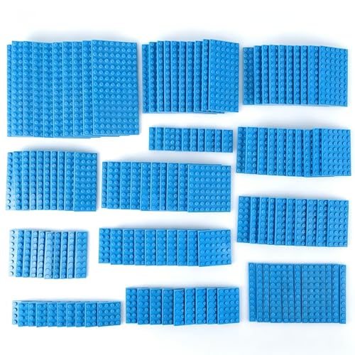 MALEKO Classic Building Bricks Base Plates, 135PCS Small Baseplates (Blue) - color: 135pcs Blue