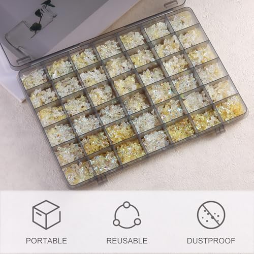 SUTOKAKA 1Pc 42 Grids Clear Plastic Jewelry Organizer Box Large Bead Storage Container with Non-Adjustable Dividers Small Parts Compartment Organizer for Washi Tapes Screws Sewing Threads (Black) - size: 42-1