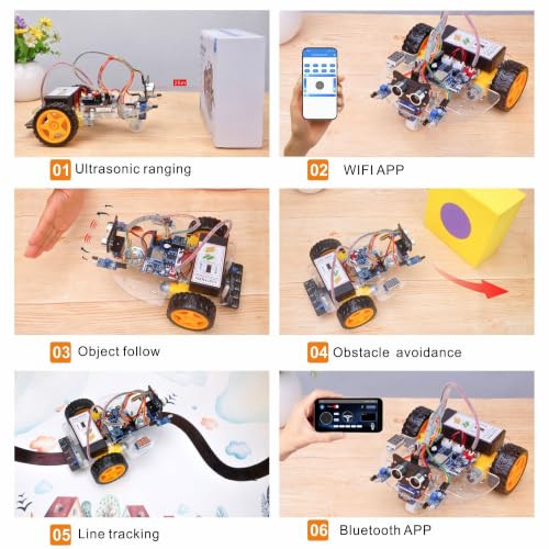 OSOYOO Espro 2WD Robot Car Kit for Arduino ESP32 STEM Learning w/Tutorials