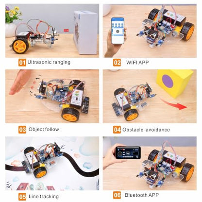 OSOYOO Espro 2WD Robot Car Kit for Arduino ESP32 STEM Learning w/Tutorials