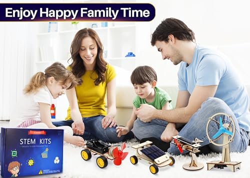 STEM Kits for Kids Ages 8-10-12-14, Stem Toys for Boys Age 8-12, Science Projects, Solar Car Building Kits, Activities Engineering Kit, Gifts for 8 9 10 11 12 Year Old Boys (Pack of 3) - size: 5.9 x 9.1 x 2 inches (Pack of 3)