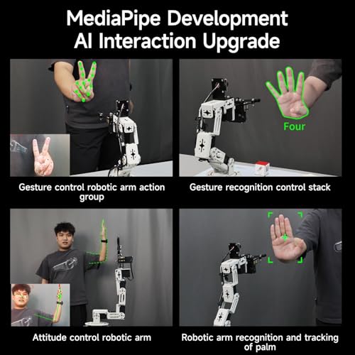 Yahboom ROS2 6DOF Robotic Arm Embodied Intelligence, 3D Spatial Recognition, Virtual Machine PC Control, AI Large Model Voice Module (Standard Kit) - color: Standard Kit