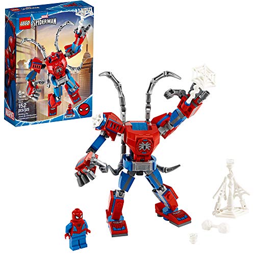 LEGO Marvel Spider-Man: Spider-Man Mech 76146 Kids' Superhero Building Toy, Playset with Mech and Minifigure (152 Pieces)