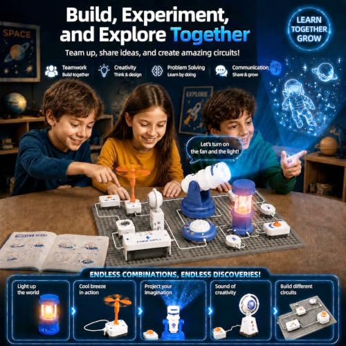 STEM Science Kit for Kids, Electronics Circuit Exploration Toy, 37 PCS - size: Medium - 300+ Projects