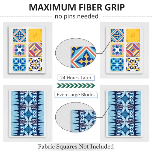 BXI Quilt Design Wall, Thick Sturdy Flannel Quilters Design Board, 16 x 12 x 0.5 inches, 6 Pcs, Portable Quilting Wall Panels Hold Fabric Firmly, Sewing Quilting Supplies for Quilt Block Projects - size: S