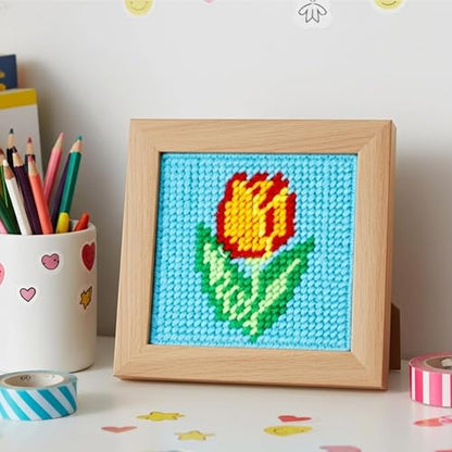 Pllieay 10-in-1 Plastic Canvas Kit for Beginners, Easy Needlepoint Kit