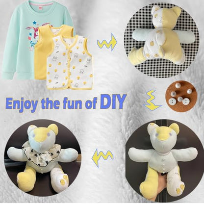 15in/Sitting Height 9in Fosdonge Acrylic Memory Bear Template Ruler Set with Detailed Instructions, Sewing Patterns for Beginners, Teddy Bear Quilting templates (Sitting Height 9in) - color: Sitting Height 9in