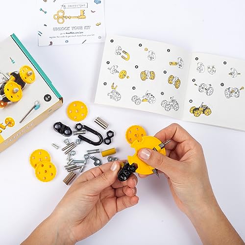 The Off Bits Building Toy - Yellow Vehicle Kit BlazeBit - Building & Construction Toy Tool Set for Kids Including Guide Book - Build-it-Yourself, Gift Ideas for Kids Boys & Girls - style: Modern