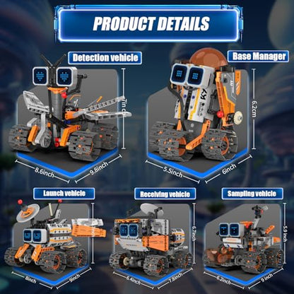 STEM Robotics Kit for Kids 8-12, APP & Remote Control Robot Building Kits