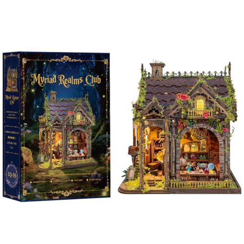 Book Nook Kit DIY Miniature House 3D Wooden Puzzle - Myriad Realms Club - color: Myriad Realms Club
