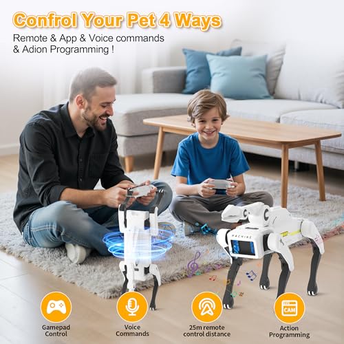 Robot Dog with Claw - Interactive STEM Pet with Voice Control, 30+ Actions & Remot contol, Durable Design for Kids Age 6+ - style: robot dog with claw
