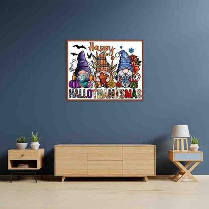 DYAIANGMU Gnome Stamped Cross Stitch Kit for Adults 15.7x11.8 inches - color: Y087