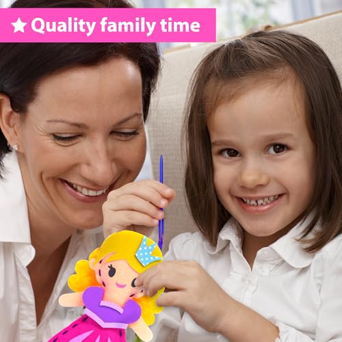 KRAFUN Fairy Tales Sewing Kit for Kids Ages 5-10 | 8 Projects - color: Fairy Tales