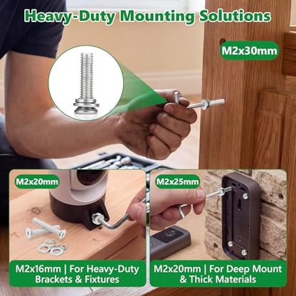 652 Pcs M3 Flat Head Screws Nuts Washers Wrench Kit, 304 SS - size: SS M3 652pcs 1