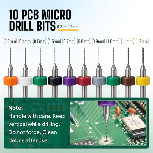Micro Drill Bits Set with Pin Vise Hand Drill Manual, Jewelry Drill Kit - style: Professional