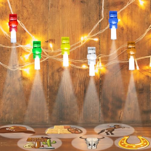 CHUNNIN 36 Pcs Western Cowboy LED Finger Lights Glow in Dark Party Favors - style: Western Cowboy