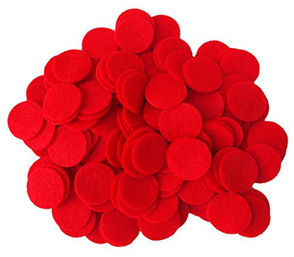 Playfully Ever After Red Craft Felt Circles (1 Inch - 500pc) - size: 1 Inch - 500pc