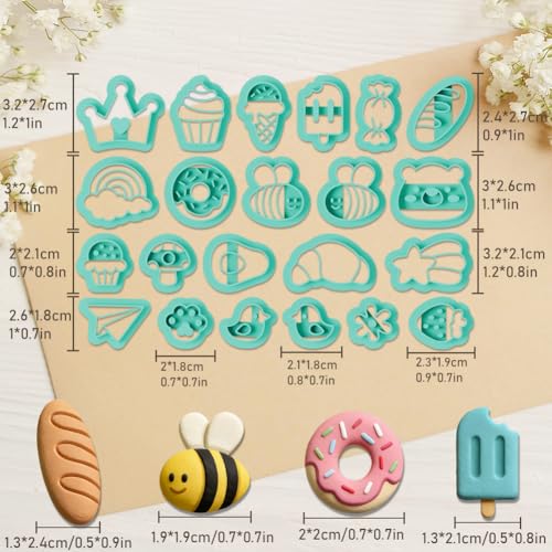 ORIGACH 22 Pcs Cute Mixed Elements Polymer Clay Cutters - style: Cute Mixed Elements