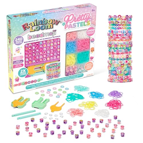 Rainbow Loom Pretty Pastels Beadmoji Bracelet Making Kit with Speed Loom