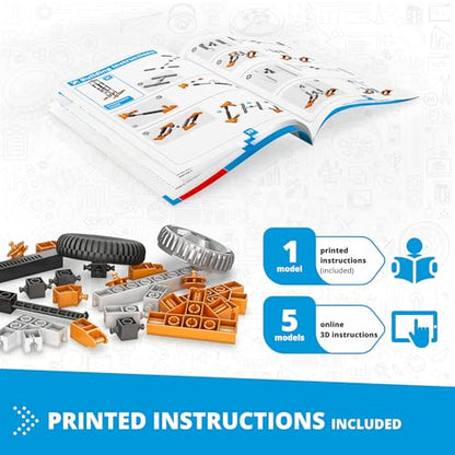 Engino: Discovering STEM - Fluid Dynamics: Archimedes Principle, Buoyancy & Hydraulics - 6 Models, Toy Structure Brick Building Set, Snap-Fit, Kids 9+
