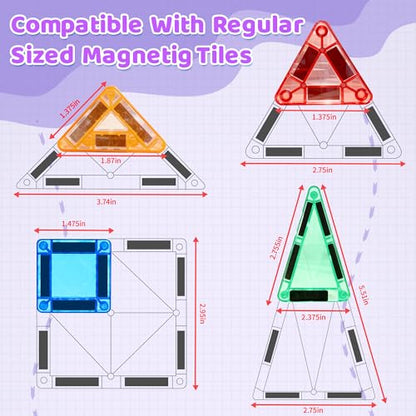 Mruikeny Mini Magnetic Tiles Travel Toddler Toys - style: Mini Magnetic Tiles