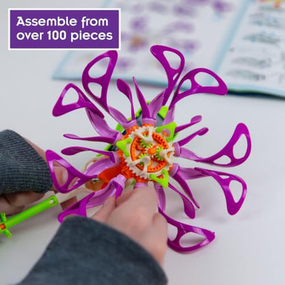 Thames & Kosmos SolarFlower Purple Majestic STEM Kit | Build a Motorized Solar-Powered Flower with Spinning, Colorful Petals, Educational Gift for Kids Ages 8+, Adults - color: Purple