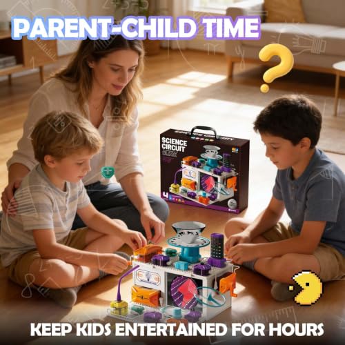 STEM Electronics Kit for Kids 3+, 45 Circuit Parts, 380 Experiments