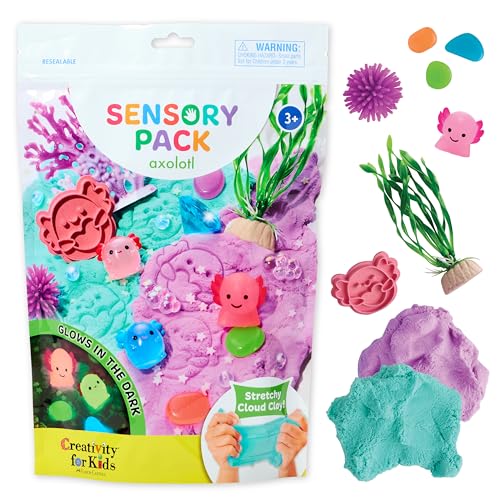 Creativity for Kids Sensory Pack: Axolotl - Sensory Toys for Toddlers, Easter Basket Stuffers, Toddler Activities & Travel Toys, Sensory Bin Fillers, and Axolotl Gifts (Ages 3+) - color: Axolotl, size: 1 Sensory Pack