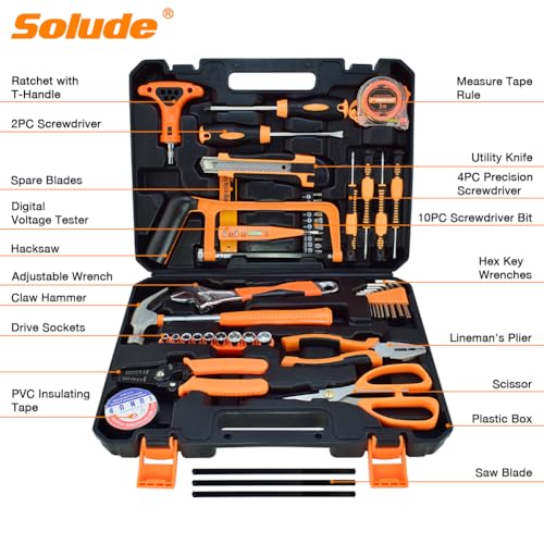 Tool Set,48-Piece Home Tool Kit for Men Women Homeowner,Household Basic Tool Set with Case for Home Maintenance and DIY Projects - size: 48 pcs
