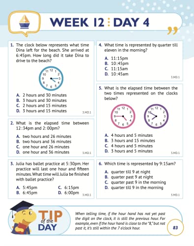 3rd Grade Common Core Math: Daily Practice Workbook - Part I: Multiple Choice | 1000+ Practice Questions and Video Explanations | Argo Brothers (Next Generation Learning Standards Aligned (NGSS))