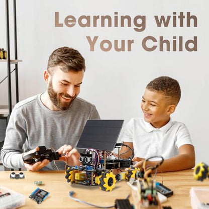 Robotics Kit for Kids Ages 8–12,ACEBOTT STEM Robot Car with Solar Powered,Compatible with Arduino & Scratch,STEM Toys for Boys Ages 8–12,App & Remote Control,Programmable ESP32, for Boys and Girls