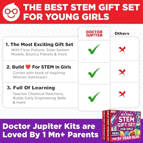 Doctor Jupiter My First STEM Gift Set for Girls Ages 5+, Birthday Gift - style: My First STEM Gift Set for Girls: 5+