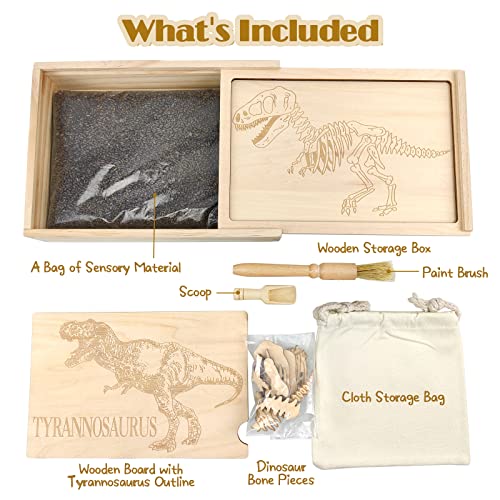 Dinosaur Excavation Archaeology Dig Kit for Kids, Fossil Sensory Bin Toys - style: Tyrannosaurus