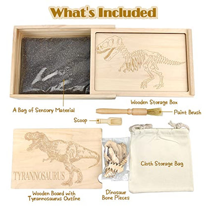 Dinosaur Excavation Archaeology Dig Kit for Kids, Fossil Sensory Bin Toys - style: Tyrannosaurus
