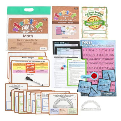 Really Good Stuff Family Engagement Math, Practice, Solve & Play Pack - style: Upper Grades