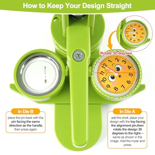 Button Maker Machine 58mm (2.25 in) Installation-Free, DIY Button Pin Maker Machine, Badge Punch Press with Free 100pcs Badge Supplies & Pictures & Circle Cutter - size: Round 58mm (2.25 inch)