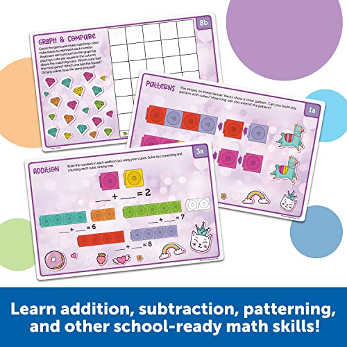 Learning Resources MathLink Cubes Kindergarten Math Activity Set Mathtastics! - Classroom Must Haves, Preschool Activities, Teacher School Supplies, Toddler Montessori Toys, Math Manipulatives - style: Mathtastics