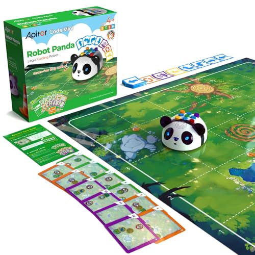 Apitor Robot Panda Coding Robot for 4-6, Screen-Free STEM Learning Toy