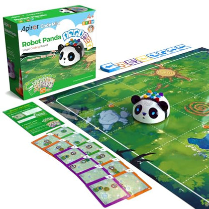 Apitor Robot Panda Coding Robot for 4-6, Screen-Free STEM Learning Toy