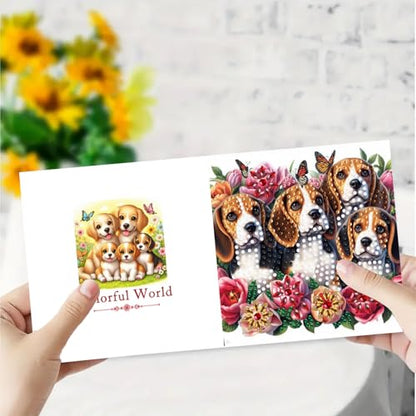 DDGYP 6-Pack Diamond Art Painting Greeting Card Kit - 5.9x11.81Inch - color: Orange
