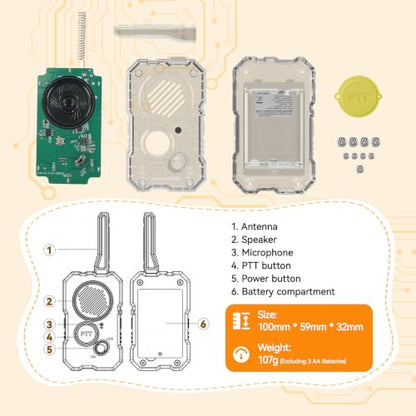 Retevis EZTalk 80 Walkie Talkies for Kids, Science Kits for Kids Age 8-12