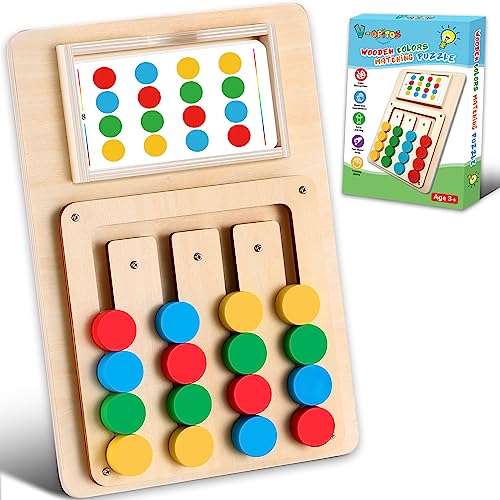 V-Opitos Color Matching Puzzle, Montessori Brain Teaser for Kids Ages 3-7 - size: Small