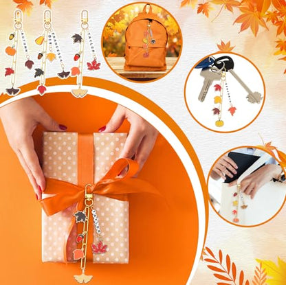 CraftyDream 558 Pcs Fall Charm Keychain Making Kit DIY Craft Gift - style: Fall