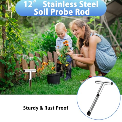ForoGore 2 Pack 12 Inch Stainless Steel Soil Sampler Probe - size: 2 Pack 12 INCH