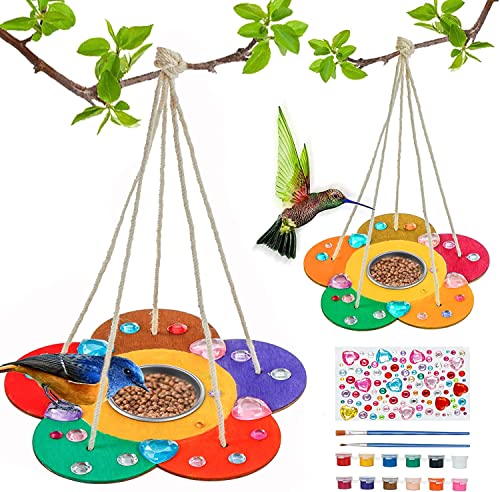 DIY Wooden Bird Feeders Craft Kits, Arts & Craft Outdoor Toys for Kids 4-12