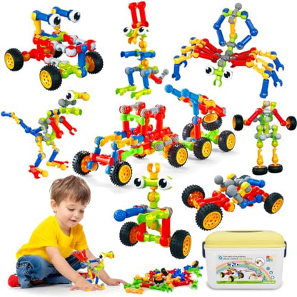 STEM Toys for 3 4 5 6 7 8+ Year Old Boy Birthday Gift, Boys Toy Age 4-6 6-8 - style: 142pcs